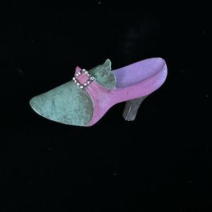 Hand Painted Epoxy Shoe Brooch